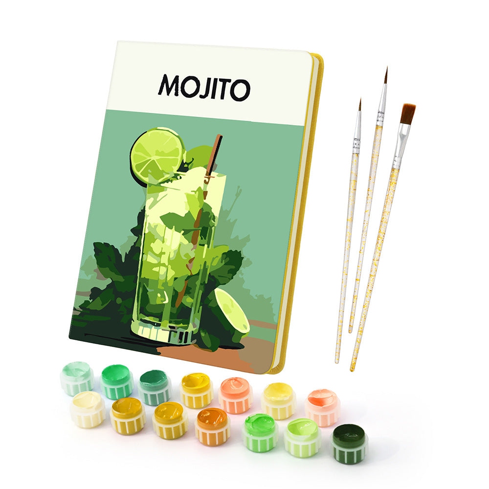 Zitronen-Mojito Notizbuch Malen nach Zahlen