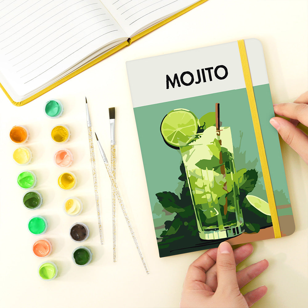 Zitronen-Mojito Notizbuch Malen nach Zahlen