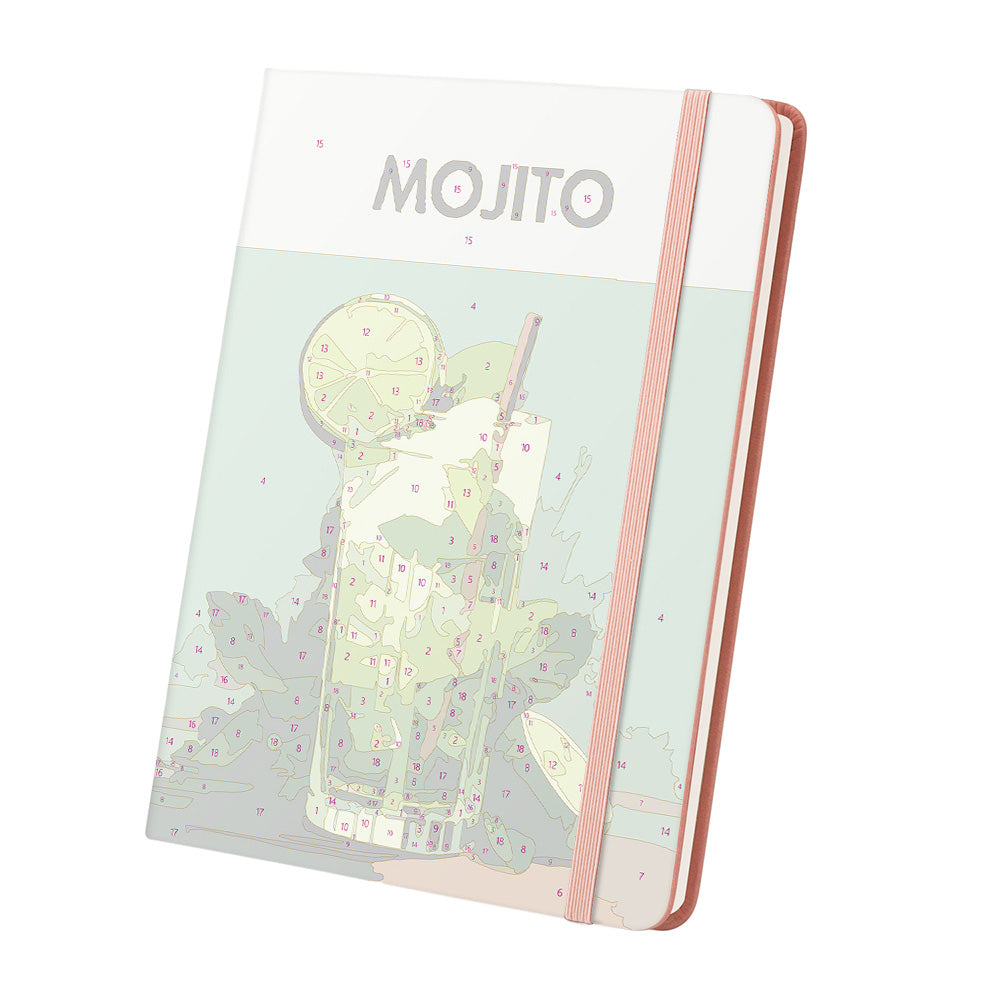 Zitronen-Mojito Notizbuch Malen nach Zahlen