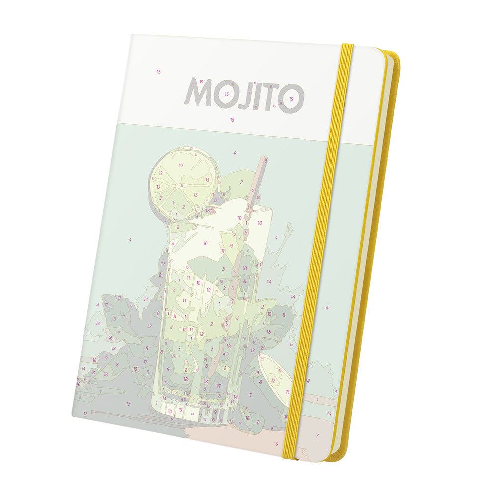 Zitronen-Mojito Notizbuch Malen nach Zahlen
