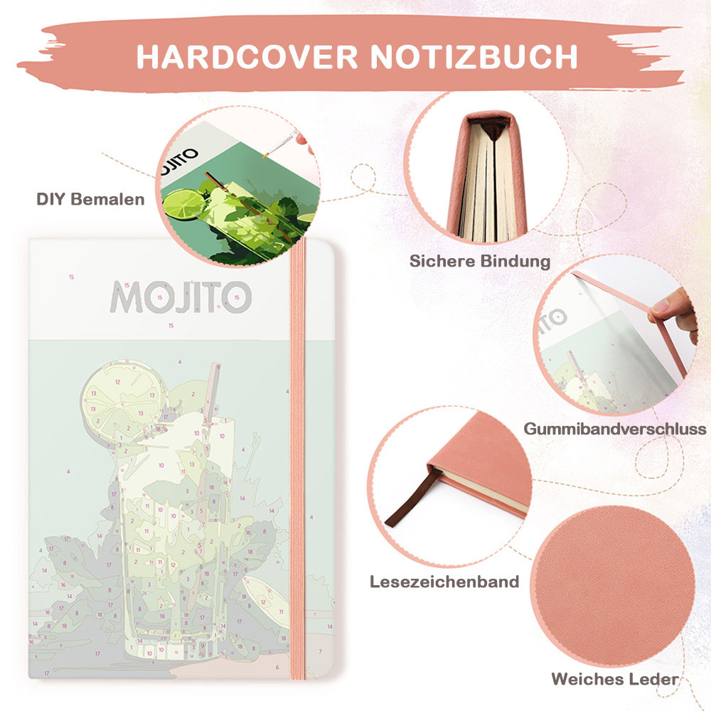 Zitronen-Mojito Notizbuch Malen nach Zahlen