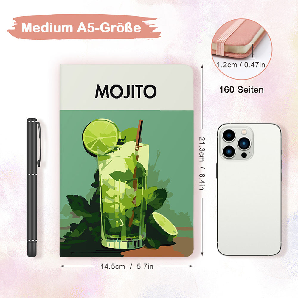 Zitronen-Mojito Notizbuch Malen nach Zahlen