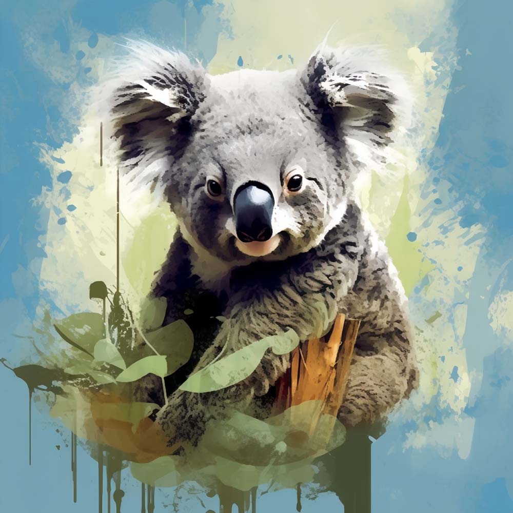 Niedlicher Koala Malen nach Zahlen