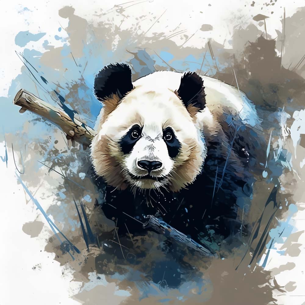 Wandernder Panda Malen nach Zahlen